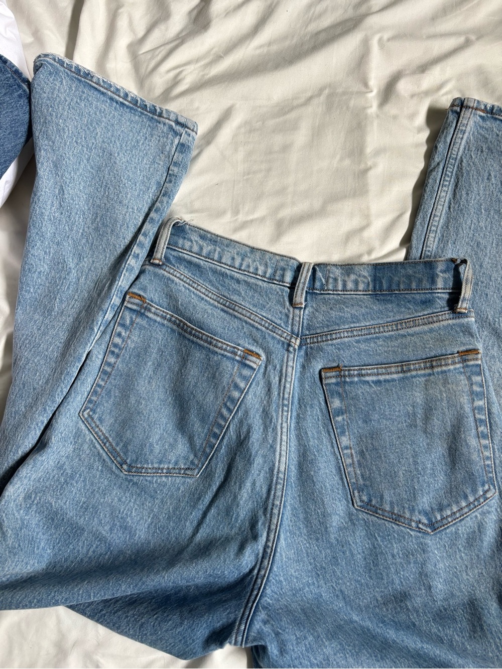 Abercrombie & Fitch Light Wash Curve Love 90s Straight High Rise Jeans